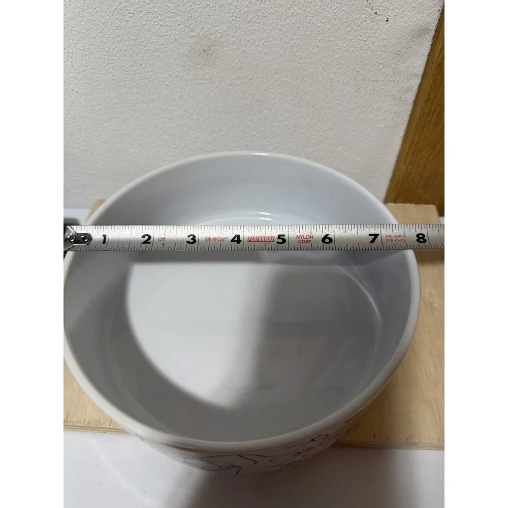 Disney Chewy Mickey Mouse Lines White Black Pet Dog Cat Food Water Bowl